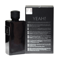 Maison Alhambra Yeah! Parfum Man by Maison Alhambra 100ml EDP — Black perfume bottle with gold accents, alongside its black and gold product box with text.