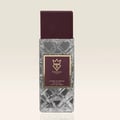Bujairami Amber Eclipse by Bujairami 100ml Extrait — Clear faceted glass bottle with a deep maroon cap and a maroon label featuring a gold crown logo and text.