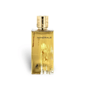 Maison Alhambra Minerale Gold by Maison Alhambra 100ml EDP — A tall, rectangular gold-colored perfume bottle with a textured gold cap, featuring the text 'MINÉRALE' and a deer logo at the bottom.