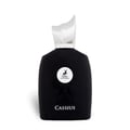 Maison Alhambra Cassius 100ml by Maison Alhambra — A black perfume bottle with a silver cap and a circular logo featuring a deer and the text "MAISON ALHAMBRA" above the name "CASSIUS" in white text. | Maison Alhambra Cassius 100ml oleh Maison Alhambra — Botol minyak wangi hitam dengan penutup perak dan logo bulat