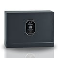 Niche Emarati Khanjar by Niche Emarati 85ml EDP — A black rectangular gift box with a silver emblem featuring Arabic script and 'KHANJAR' text, 'NICHE EMARATI PERFUMES by Lattafa' details, and 'EAU DE PARFUM 85ml 2.87fl.oz.'