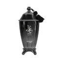 Zimaya Ghali Imperial Eau De Parfum — A black, ornate perfume bottle with a textured lid and a black tassel, featuring Arabic calligraphy and "GHALI imperial" text. | Zimaya Ghali Imperial Eau De Parfum — Botol pewangi hitam berhias dengan penutup bertekstur dan rumbai hitam, menampilkan kaligrafi Arab dan teks "GHALI