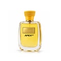 Kenz de Rasasi Hawas Apex GT — Clear glass perfume bottle with yellow liquid, gold label with 'HAWAS' and 'APEX GT', and a textured yellow cap, isolated on white background.