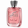 Kenz de Rasasi Hawas Desire First Look — Botol minyak wangi kaca merah jambu dengan lambang ular perak dan penutup perak berhias, berlatar belakang putih.