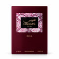 RASASI Hawas Diva by Rasasi 100ml EDP — Kotak bertekstur merah marun dengan panel hitam tengah bermotif kulit ular merah jambu, nama jenama HAWAS keemasan, dan tulisan "For Her".