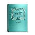 RASASI Hawas For Him La Mer by Rasasi — Kotak teal metalik dengan label segi empat bertekstur memaparkan tulisan Arab, 'HAWAS', dan 'For Him' dalam bahasa Inggeris, berlatar belakang corak kulit ular. Teks 'LA MER' berada di bawah label.