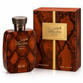 RASASI Hawas Private Dulce by Rasasi 100ml EDP — Botol dan kotak corak kulit ular coklat dengan aksen emas dan tulisan