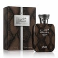 RASASI Hawas Private Terra by Rasasi 100ml EDP — Brown snakeskin patterned perfume box and bottle with a coiled snake cap, set against a white background.