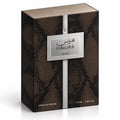 RASASI Hawas Private Terra by Rasasi 100ml EDP — A brown snakeskin patterned perfume box with a silver band and a silver label featuring Arabic and English text.
