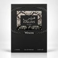 RASASI Hawas Venom by Rasasi 100ml EDP — Black perfume box with snake skin texture detail and "HAWAS FOR HIM" text, "VENOM" logo at the bottom.