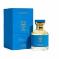 Bujairami Houdini by Bujairami 100ml Extrait — Blue box and glass perfume bottle with gold accents and blue label, featuring the Bujairami logo.