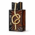 Maison Alhambra IT oleh Maison Alhambra 100ml EDP Lelaki — Botol minyak wangi kaca perang dengan reka bentuk simpul emas yang ketara dan penutup hitam berfaset, menampilkan logo 'it' dan lambang rusa.