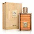 Karus Amber Gold by Khadlaj — Gold-accented perfume bottle with ribbed texture and matching box, featuring "Karus Amber Gold" label.