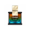 Armaf Ombre Fresh by Armaf 100ml EDP Unisex — Gradient glass bottle with gold cap, presented in a textured black stand.