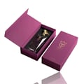 Bujairami Only Ever by Bujairami 100ml EDP — Luxury gift set with a purple textured box, open to reveal a dark glass perfume bottle with a gold geometric cap and a matching smaller item inside.