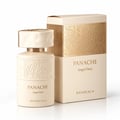 Khadlaj Panache Angel Dust — Cream bottle with embossed floral design and gold accents, next to its matching cream box with gold embossed floral pattern.