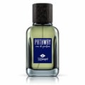 TADangel Pathway by Tad Angel 100ml EDP Men — Clear glass bottle with green liquid, textured dark wood cap, and a navy blue label with white text reading 'PATHWAY eau de parfum TADangel'.