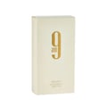 Afnan 9 AM by Afnan 100 ml EDP Unisex — A cream-colored perfume box with a large gold number 9 and the text 'am' below it. The brand name 'AFNAN' and product details are at the bottom.