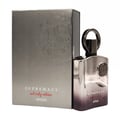 Afnan Supremacy Not Only Intense Extrait 100ml — Set wangian mewah dengan botol kaca berkilat dan kotak persembahan yang sepadan, kedua-duanya dihiasi dengan reka bentuk bertekstur.