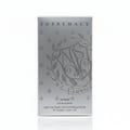 Afnan Supremacy Silver by Afnan 100ml EDP Men — Kotak wangian perak dengan rekaan berukir bunga lili dan monogram 'AS' di tengah, tulisan 'SUPREMACY' di atas, dan maklumat produk di bawah.
