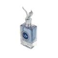 Al Wataniah Eqaab by Al Wataniah Elite 100 ml for Men — Clear glass bottle with blue liquid, silver eagle cap, and circular