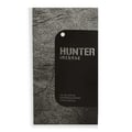 Armaf Hunter Intense — Black sample card with textured grey background, showing "HUNTER INTENSE" logo and "EAU DE PARFUM