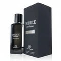 Grandeur Codice Profumo Man by Grandeur Elite – 100 ml for Men, a black perfume bottle and its matching black box, both featuring silver text and the Grandeur logo.