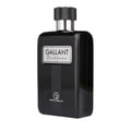 Grandeur Gallant Perfume Man EDP 100ml For Him Grandeur Aromatic — Black rectangular perfume bottle with a silver textured cap, featuring a silver label with 'GALLANT Pour Homme' text and a circular Grandeur logo at the bottom.