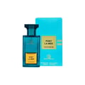 Grandeur Port La Mer Grandeur Elite 100ml EDP — Teal glass perfume bottle with a gold label and cap, next to a teal box with a gold label.