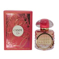 Grandeur Candy Rose by Grandeur – 100 ml for Women perfume bottle and box, featuring a pink textured box with gold script and a clear glass bottle with a pink and gold cap.