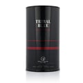 Grandeur Tribal Blue Man by Grandeur 100ml EDP Men — Black cylindrical bottle with red stripes and silver text 'TRIBAL BLUE EAU DE PARFUM' and 'GRANDEUR ELITE' logo.