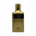 Grandeur Tribal Gold Man by Grandeur 100ml EDP Men — A gold-colored perfume bottle with a textured gold cap, a black label with 'TRIBAL GOLD' in silver text, and the Grandeur Elite logo at the bottom.