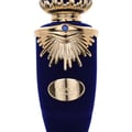 Lattafa Emaan by Lattafa 100ml EDP Perfume Unisex — A luxurious royal blue velvet perfume bottle with gold accents and a