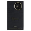 Lattafa His Confession — Black textured box with gold circular emblem featuring a profile bust, text "HIS CONFESSION" and "Lattafa"