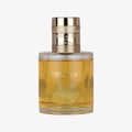 Lattafa Fire On Ice by Lattafa 100ml EDP Unisex — Botol kaca jernih berisi cecair keemasan, dengan penutup emas berkilat dan tulisan emas 'FIRE on ICE' di badan botol.