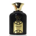 Lattafa Nasheet by Lattafa Perfume 100ml EDP Unisex — Black perfume bottle with a gold ornate cap and gold label featuring Arabic script and 'NASHEET Lattafa' text.