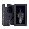 Lattafa Maahir Black Edition by Lattafa 100ml for Men — Black perfume bottle with a black ribbon, presented in a black gift box with Arabic calligraphy and a sculpted head.
