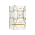 Lattafa Hayaati Gold Elixir — White perfume box with intricate gold geometric patterns and Arabic calligraphy.