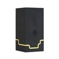 Lattafa Teriaq Intense — Black perfume box with gold geometric accents and Arabic calligraphy.