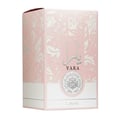 Lattafa Yara by Lattafa 100ml EDP Women — Kotak minyak wangi merah jambu dengan corak bunga putih dan aksen perak, memaparkan nama jenama 'Yara' dan logo Lattafa.