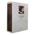 Lattafa Salamah by Lattafa 100ml EDP Unisex — White perfume box with gold accents, featuring Arabic calligraphy and a textured side panel.