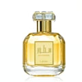 Lattafa Sutoor 100ml EDP for Women — A clear glass perfume bottle with golden liquid, featuring a gold label with Arabic script and 'SUTOOR' and 'Lattafa' text, topped with a crystal-embellished gold cap.