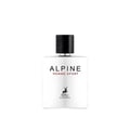 Maison Alhambra Alpine Homme Sport — White rectangular perfume bottle with a black textured cap, featuring red text 'ALPINE HOMME SPORT' and a black deer silhouette logo.