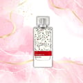 Maison Alhambra Aromatic Rouge by Maison Alhambra 100ml EDP — Rectangular glass perfume bottle with a white label featuring a delicate floral pattern of black branches and red berries, set against a soft pink watercolor background with gold accents.