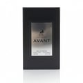 Maison Alhambra Avant by Maison Alhambra 100ml EDP Men — Black textured box with a silver label featuring a deer logo, 'MAISON ALHAMBRA AVANT', and fragrance details.