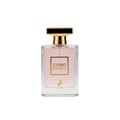 Maison Alhambra Como Moiselle by Maison Alhambra 100ml untuk Wanita — Botol minyak wangi kaca segi empat dengan cecair merah jambu cair, penutup emas, dan label emas bergambar siluet rusa.