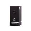 Maison Alhambra Dark Aoud — Kotak hitam bertekstur untuk Dark Aoud Eau de Parfum, menampilkan logo rusa jenama dan butiran isipadu.