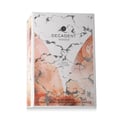 Maison Alhambra Decadent Wonder Her EDP 100 ml Alhambra — White perfume box with marble and abstract watercolor design in pink and orange tones, featuring the brand logo and product name.