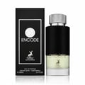 Maison Alhambra Encode By Maison Alhambra 100ml for Man — Black textured bottle with silver cap, white logo and text on black box, deer emblem