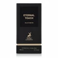 Maison Alhambra Eternal Touch Eau de Parfum — Black textured box with gold deer logo and text 'ETERNAL TOUCH EAU DE PARFUM' and 'MAISON ALHAMBRA', 80ml.